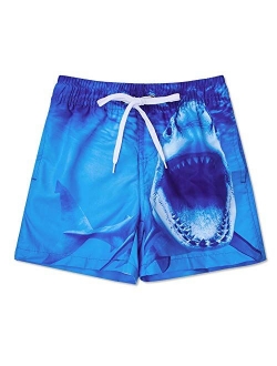 Funnycokid Boys Swim Trunks Quick Dry Kids Water Resistant Beach Board Shorts 3-12 Years