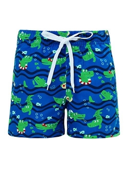 Funnycokid Boys Swim Trunks Quick Dry Kids Water Resistant Beach Board Shorts 3-12 Years