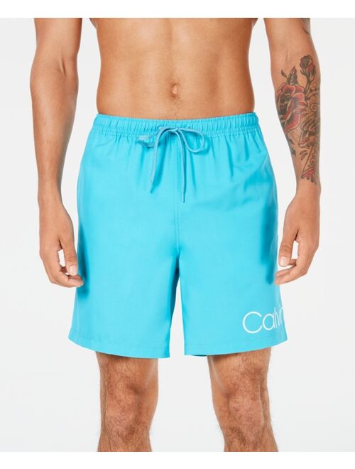 Calvin Klein Men's Logo 7" Volley Swim Trunks, Created for Macy's