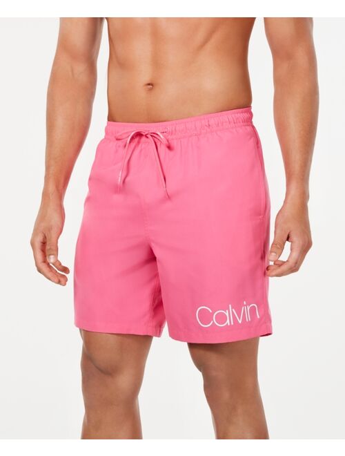 Calvin Klein Men's Logo 7" Volley Swim Trunks, Created for Macy's