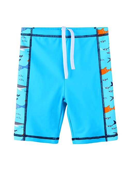 TFJH E Kids Boys UPF 50+ UV Swimwear Sun Protective Long Sleeve Two Piece Swimsuit