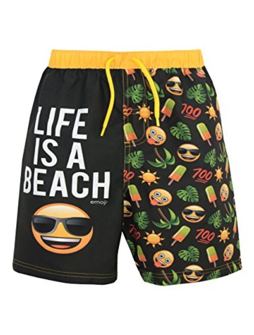 emoji Boys' Sun & Palm Trees Swim Shorts