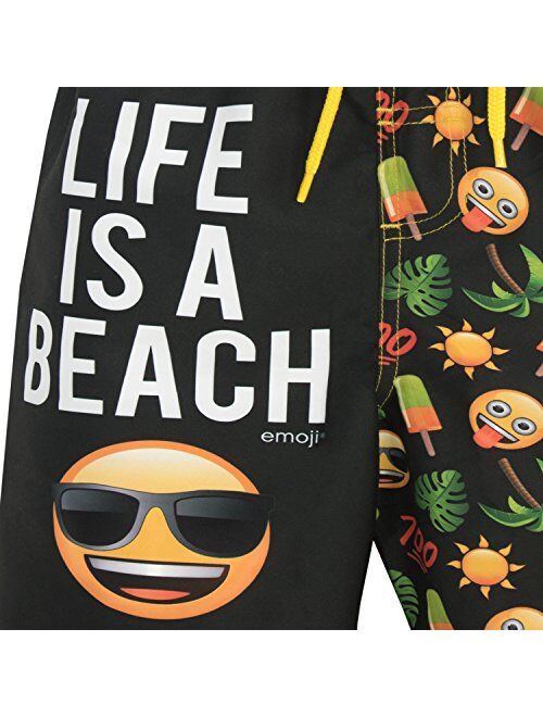 emoji Boys' Sun & Palm Trees Swim Shorts