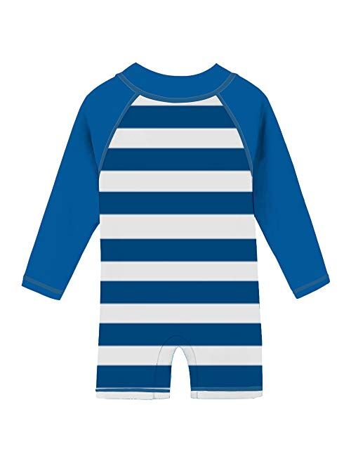 TUPOMAS Baby Toddler Boys Girls Swimsuit UPF 50+ Rashguard Swimwear One-Piece Long Sleeve Bathing Suits 6-36 Months