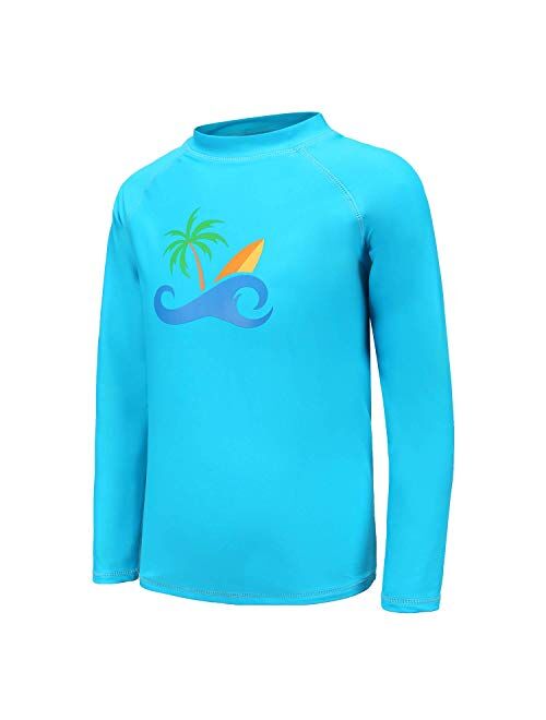 HowJoJo Boys Short Sleeve Rash Guard Shirts Swim Shirt UPF 50+