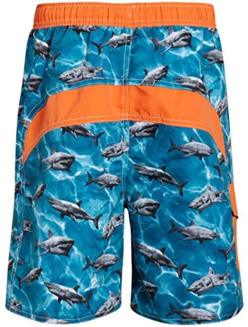 Quad Seven Boys Printed Swim Trunks (2 Pack)