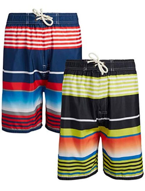 Quad Seven Boys Printed Swim Trunks (2 Pack)