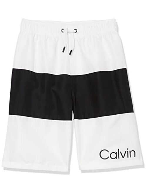 Calvin Klein Boys' Swim Trunk with UPF 50+ Sun Protection