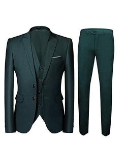 Two Buttons 3 Pieces Men's Suits Single Breasted Wedding Suits Groom Tuxedos