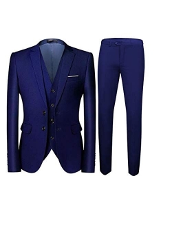 Two Buttons 3 Pieces Men's Suits Single Breasted Wedding Suits Groom Tuxedos