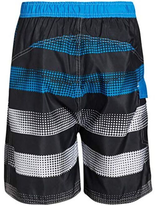 Quad Seven Boys’ Striped Swim Trunks (2 Pack)