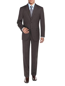 DTI BB Signature Men's Two Button Sharkskin Suit Jacket Modern Fit Blazer Pants