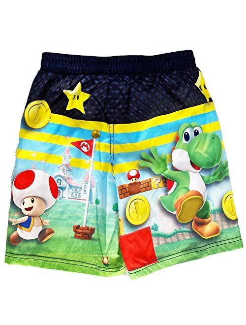 Mario Super Brothers Little Boys Swim Trunks