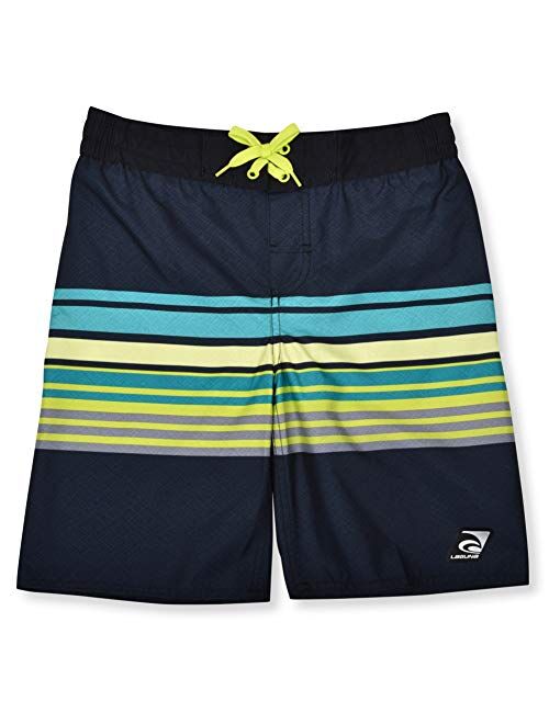 Laguna Boys Wave Print Swim Trunks with UPF 50, Sizes 8-20