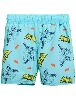 Warner Bros. Boys Batman Swim Trunk Shorts - Batman and Justice League (Toddler/Boys)