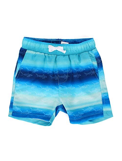 ESTAMICO Boys' Quick Dry Beach Swim Trunk Printed Board Shorts with Pockets