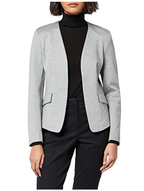 Amazon Brand - Meraki Women's Collarless Stretch Jersey Comfort Blazer