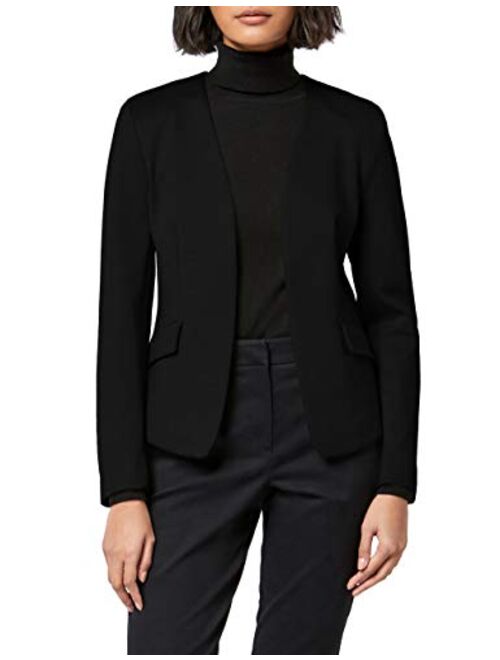 Amazon Brand - Meraki Women's Collarless Stretch Jersey Comfort Blazer