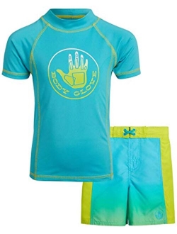 Boys 2-Piece UPF 50  Rash Guard Swimsuit Set (Little Boys)