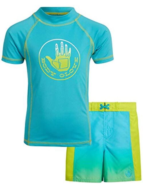 Body Glove Boys 2-Piece UPF 50+ Rash Guard Swimsuit Set (Little Boys)