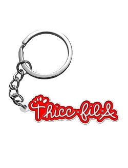 THICC-FIL-A Keychain | Cute Keychain for Girlfriend or Boyfriend, Best Friend Keychain, Funny Keychains Key Chain