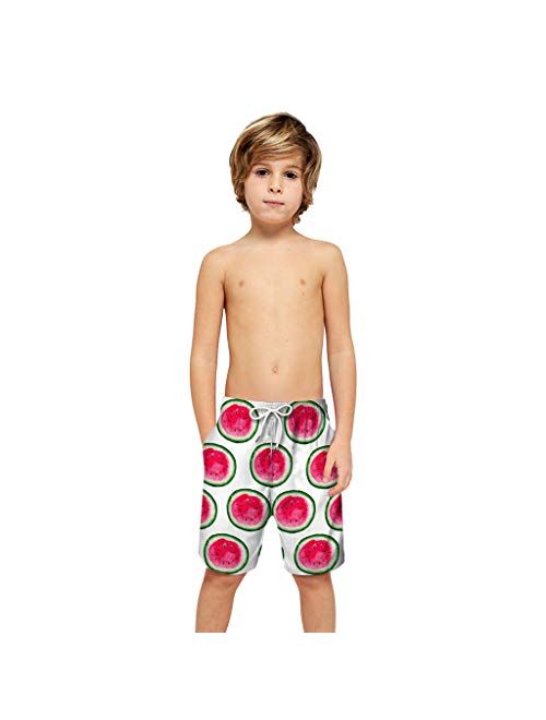 WOCACHI 2020 Boys 3D Swim Trunks, Parent-Child Coconut Tree Swimwear Beach Shorts Quick Dry Swimming Boardshorts