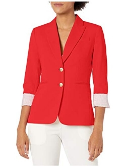 Women's 2 Button Roll Sleeve Jacket