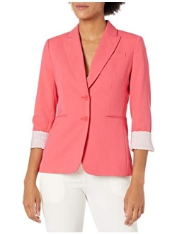 Women's 2 Button Roll Sleeve Jacket