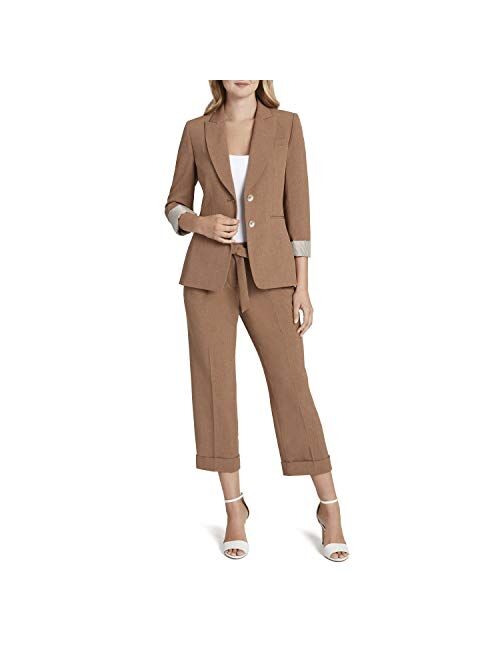 Tahari ASL Women's 2 Button Roll Sleeve Jacket