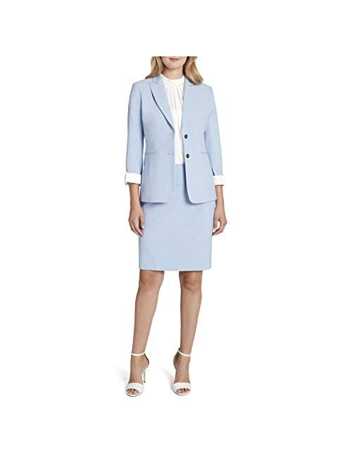 Tahari ASL Women's 2 Button Roll Sleeve Jacket