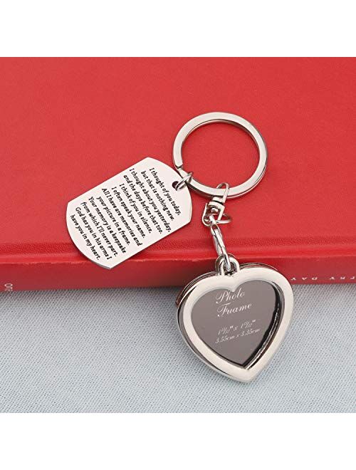 PLITI Sympathy Gift I Thought of You Today But That is Nothing New Sympathy Keychain God Has You in His Arms I Have You in My Heart Memorial Gifts for Loss of Loved One