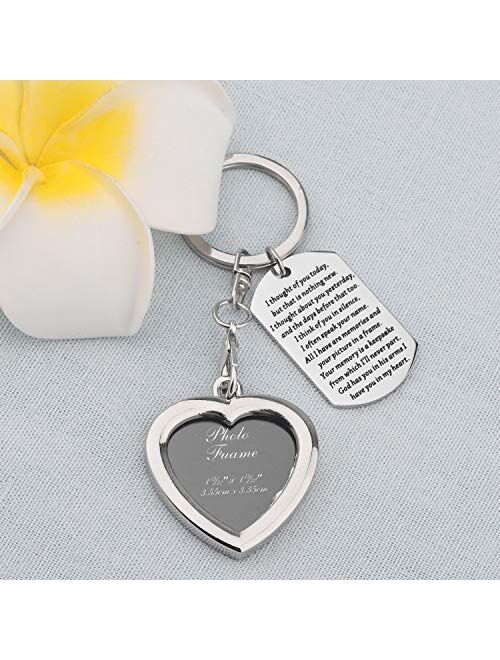 PLITI Sympathy Gift I Thought of You Today But That is Nothing New Sympathy Keychain God Has You in His Arms I Have You in My Heart Memorial Gifts for Loss of Loved One