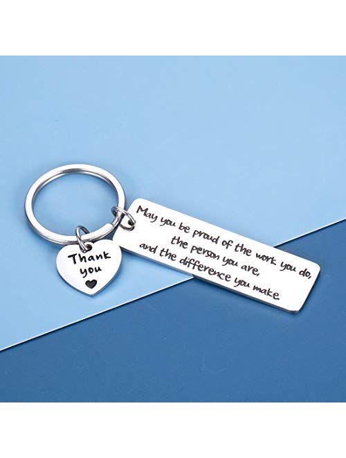 Coworker Employee Appreciation Gift Keychain from Colleague Friend Boss Goodbye Farewell Motivation Present Boss Day Christmas May You Be Proud of the Work You Do Keyring