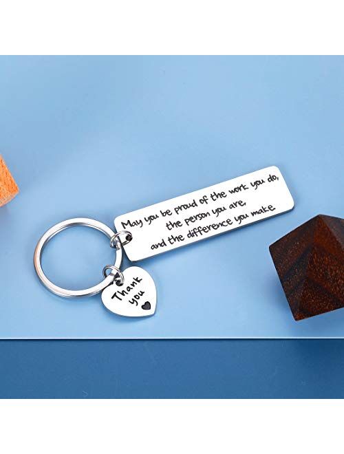 Coworker Employee Appreciation Gift Keychain from Colleague Friend Boss Goodbye Farewell Motivation Present Boss Day Christmas May You Be Proud of the Work You Do Keyring