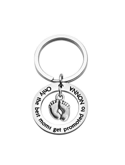 QIIER LQRI Grandma to Be Keychain When a Baby is Born so is a Grandmother Keychain Baby Announcement Gift for New Grandma