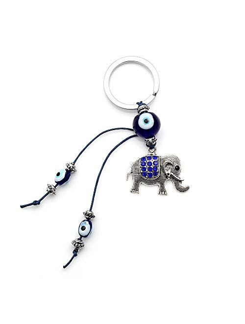 Glittering Animal Car Key Pendant Crystal Elephant Key Ring Wallet Pendant Rhinestone Handbag Charm