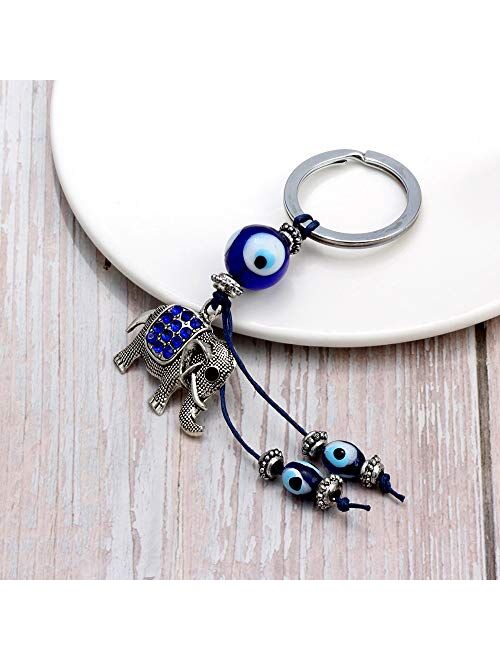 Glittering Animal Car Key Pendant Crystal Elephant Key Ring Wallet Pendant Rhinestone Handbag Charm