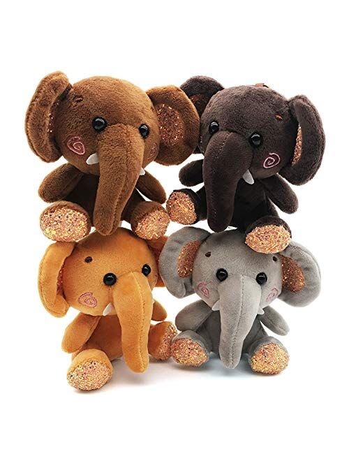 litymitzromq Keychain, Mini Elephant Plush Stuffed Doll Pendant Keychain Key Chain Holder Bag Decor