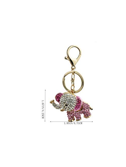 Elephant Keychain keyrings Animals key chain Jewelry for Women Girls Bag Pendant Charms Gift