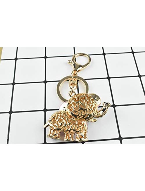 Elephant Keychain keyrings Animals key chain Jewelry for Women Girls Bag Pendant Charms Gift