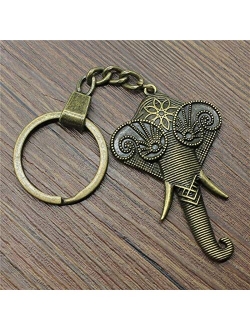 Xunsdzsw Key Holder Metal Elephant Keychain Statue Key Chain Pendant Charms Women Jewelry Cute Keychain for Keys Jewelry Gift (Color : Light Blue)