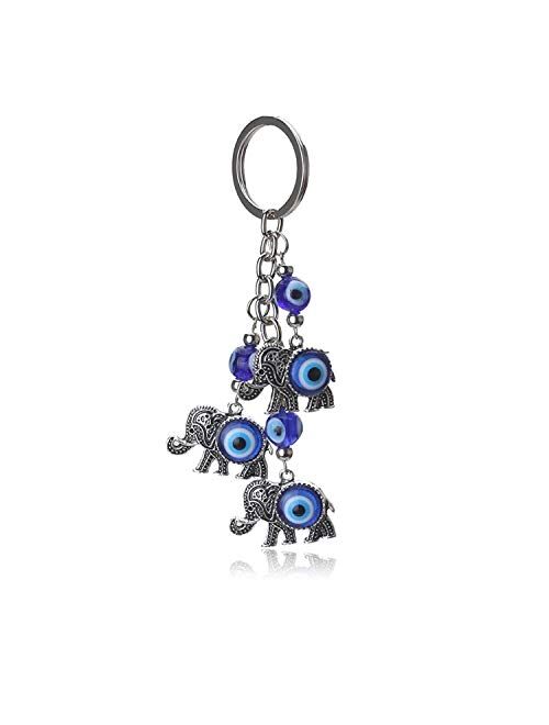 Crystal Elephant Keychain - trendy metal blue - Elephant Keychain Pendant For Woman - Man Pendant - Accessories Decoration