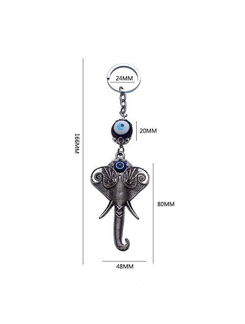 Elephant Keychain Evil Eye Animal Charms Car Keychain For Women Men Fashion Jewelry