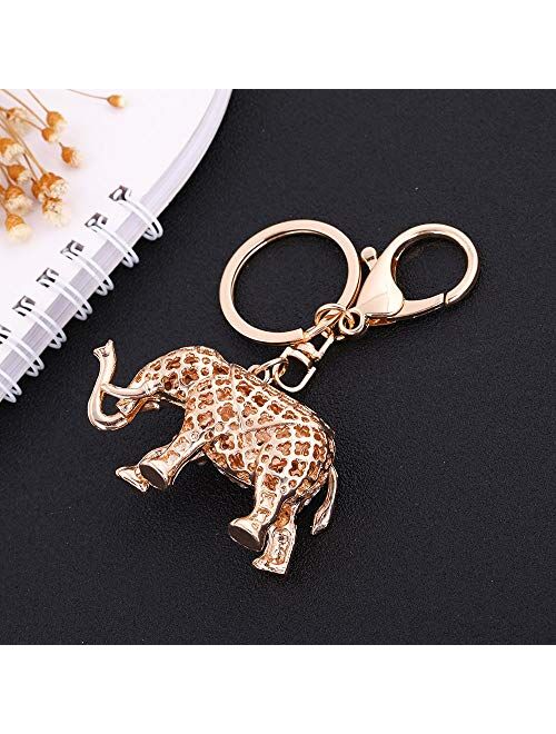 Key Chains - Skyrim New Fashion Thailand Elephant Carriage Cartoon Keychain Metal Custom Shaped Metal Silver Painted for Women Girl Gift - by Mct12-1 PCs