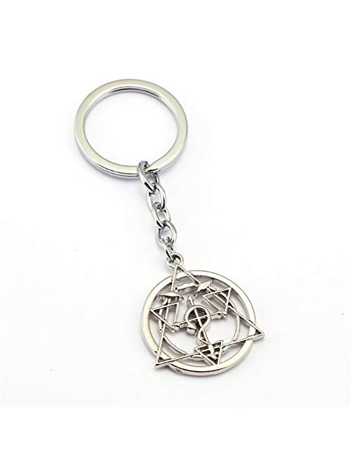 JZYZSNLB Keychain Keychain Key Ring Holder Car Key Chain Pendant Anime Men Women Jewelry (Color : Silver)