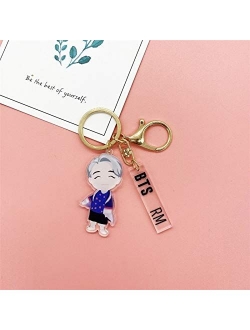 JZYZSNLB Keychain Cartoon Print Keychains Key Ring Cartoon Figure (Color : 7 JIN)