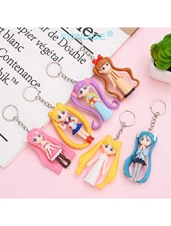 JZYZSNLB Keychain Creative Cartoon Cute Colorful Keychain for Women Bag Key Pendant Girl Keychain Keyrings for a Woman Gift Funny Keyring (Color : 6)