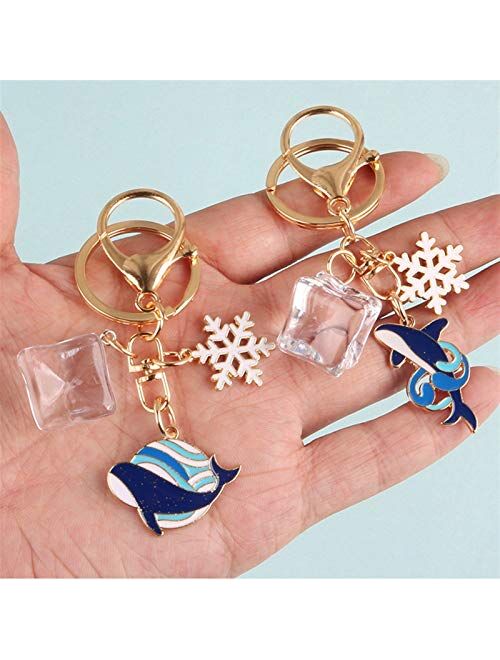 JZYZSNLB Keychain Creative Cute Cartoon Key Chain Couple Bag Car Pendant Keychain Keyring Ornaments (Color : 01)