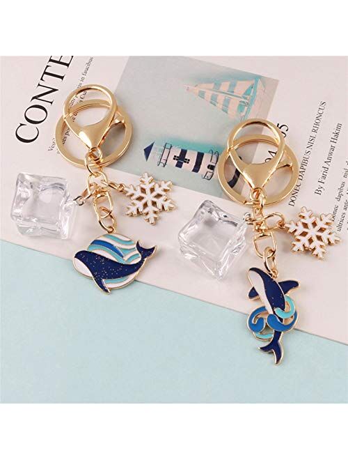 JZYZSNLB Keychain Creative Cute Cartoon Key Chain Couple Bag Car Pendant Keychain Keyring Ornaments (Color : 01)