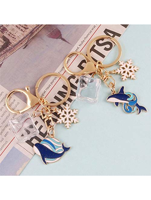 JZYZSNLB Keychain Creative Cute Cartoon Key Chain Couple Bag Car Pendant Keychain Keyring Ornaments (Color : 01)